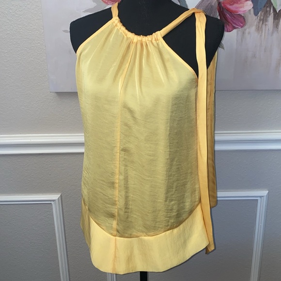 New York & Company Yellow Blouse || Size S || See photos for callout - Picture 11 of 15
